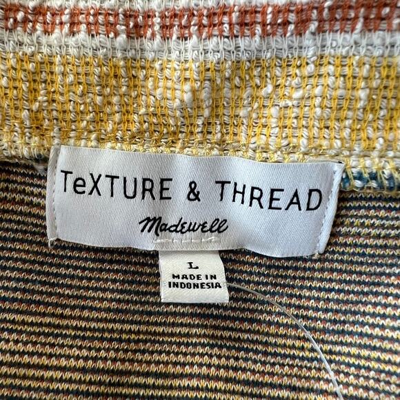 Madewell Texture & Thread Striped Tie Front Tank Size Large - Picture 11 of 14